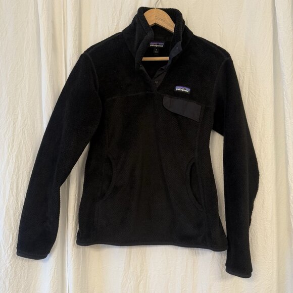 Patagonia Re Tool Snap T Pullover Women's Medium Black Fleece Casual Outerwear - Picture 1 of 5